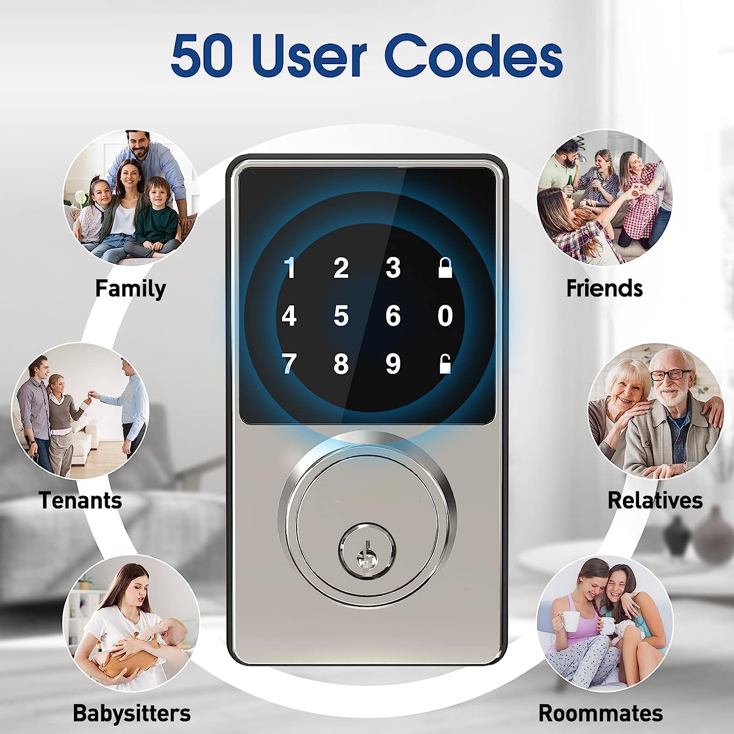 قفل ذكي بكلمة مرور، قفل باب بد - مراجعة Smart Home Door Lock وسعره